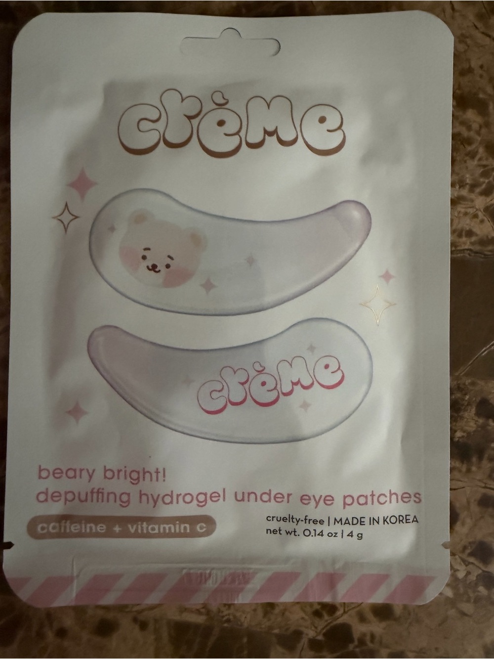 Beary Bright! Depuffing Hydrogel Under Eye Patches - CRÈME